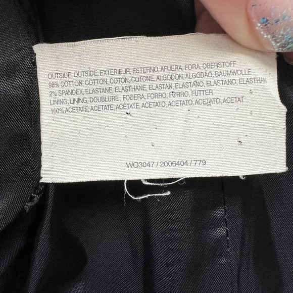 Vintage Esprit Blazer Womens 6 Black Velvet One Button Notch Lapel Jacket - Picture 9 of 11